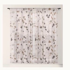 Terrazzo Brushstrokes Window Curtains 50 X 84  set of 2